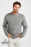 Donegal Tweed Roll Neck Sweater - Silver
