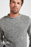 Donegal Tweed Roll Neck Sweater - Silver