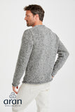 Donegal Tweed Roll Neck Sweater - Silver