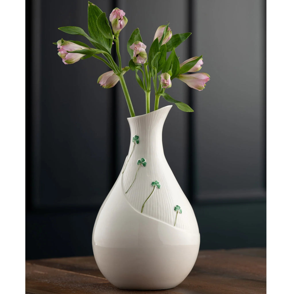 Belleek Classic Shamrock Meadow 9.5" Vase