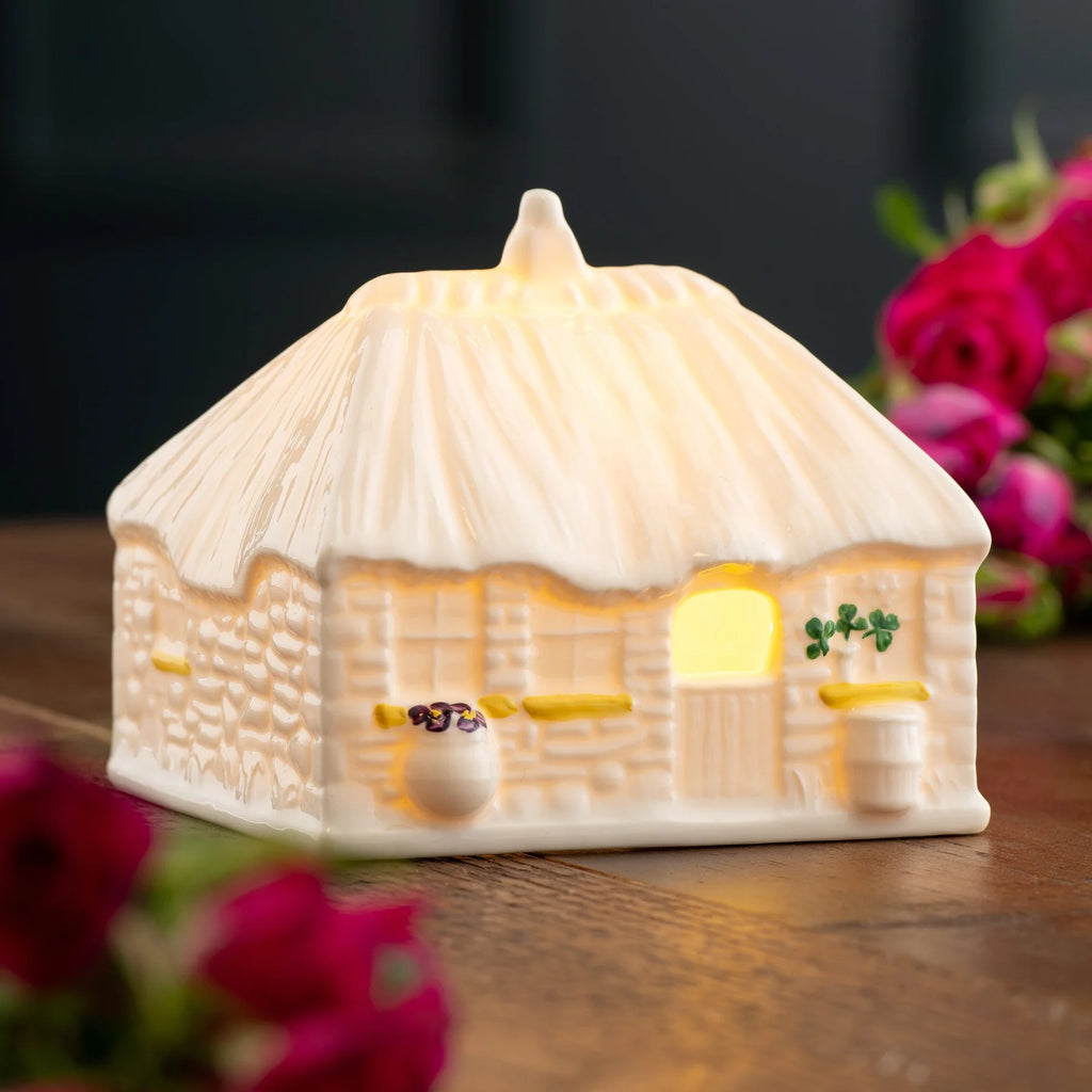 Belleek Classic Edition Piece 2025-Irish Thatched Cottage LED