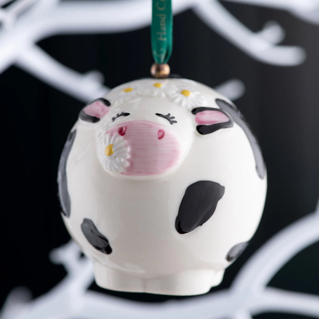 Belleek Classic Daisy the Cow Ornament