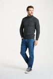 Aran Polo Neck Sweater