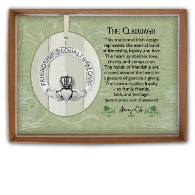 Oval Claddagh Ornament