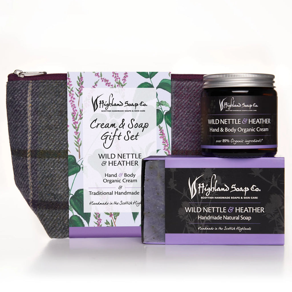 Wild Nettle & Heather Hand & Body Cream with Soap Gift Bag