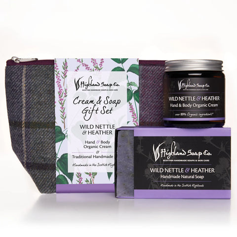 Wild Nettle & Heather Hand & Body Cream with Soap Gift Bag