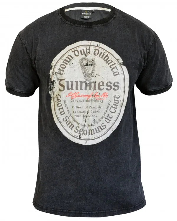 Guinness Gaelic Label Tee - Black - CLEARANCE