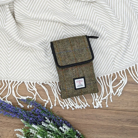 Harris Tweed Mini Cross Body Bag - Country Green