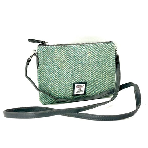 Harris Tweed Zip Purse - Turquoise