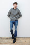 Donegal Tweed Roll Neck Sweater - Silver