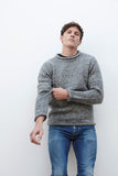 Donegal Tweed Roll Neck Sweater - Silver