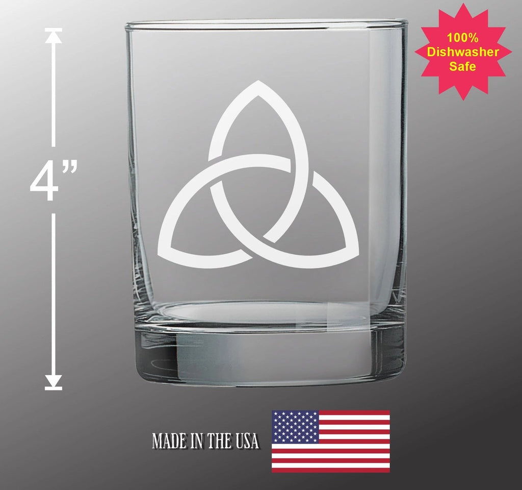 Trinity Knot Rocks Glass
