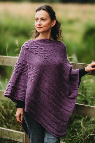 Scottish Shetland Wool Barra Cape - Hedre