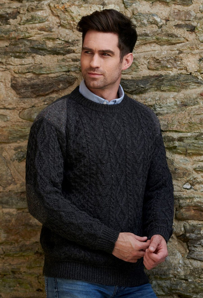 Sligo Crew Neck Sweater w/Tweed