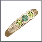 3 Stone Trinity Knot Mother's Ring