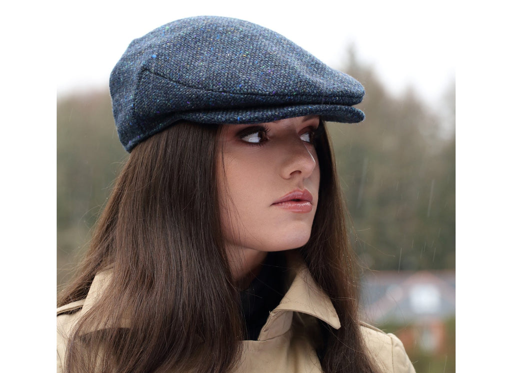 Blue Tweed Flatcap
