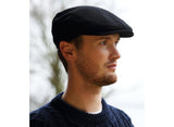 Black Wool Flatcap