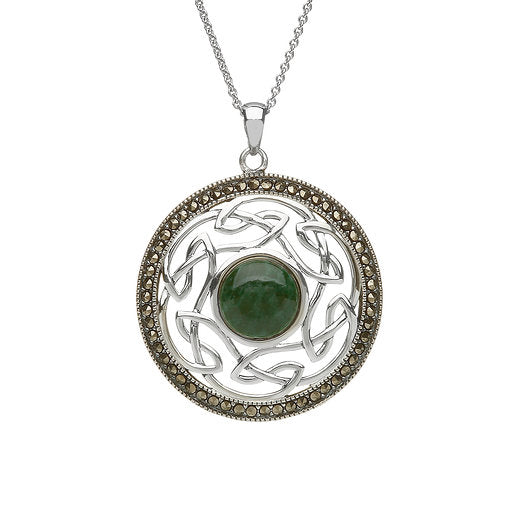 Connemara Marble Celtic Knot Pendant
