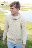 Aran Sweatshirt Collared Pullover