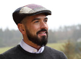 Patchwork Brown Tweed Touring Cap