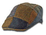 Patchwork Brown Tweed Touring Cap