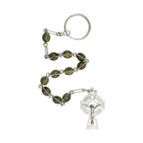 Connemara Marble Rosary Key Chain - Oval Bead