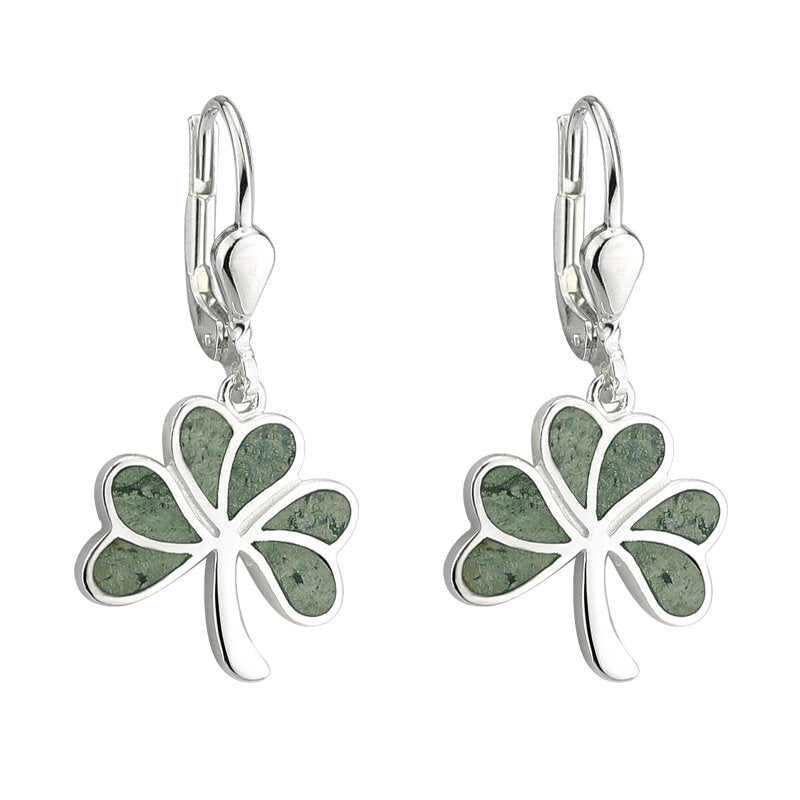 Connemara Marble Shamrock Earrings