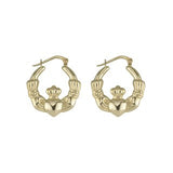 Claddagh Hoop Earrings - Medium