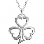 Etched Shamrock Pendant
