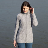 Cable Cardigan with Trinity Knot Zipper