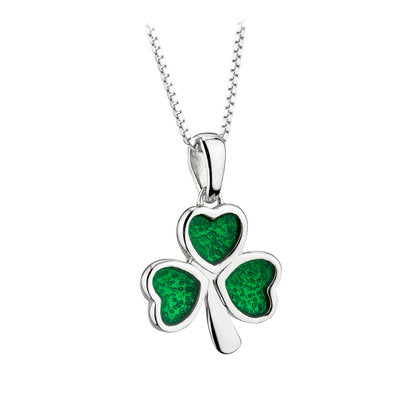 Acara Enamel Shamrock Pendant