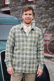Flannel Fleece Lined Shirt - Moss Green Plaid
