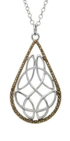 Teardrop Celtic Knot Pendant - Double Sided