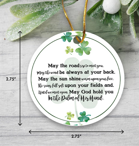 Irish Blessing Ceramic Ornament