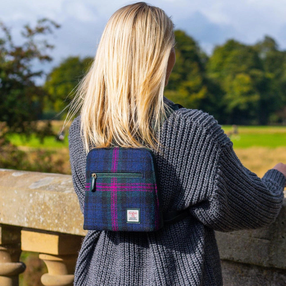 Harris Tweed Mini Backpack - Baird Check