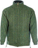 Lined Shetland Full Zip Cardigan with Fleece Collar