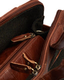 Herringbone and Leather Doc Weekender Bag