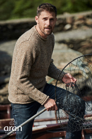 Donegal Tweed Roll Neck Sweater - CLEARANCE