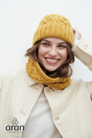 Diamond Stitch Hat - Sunflower