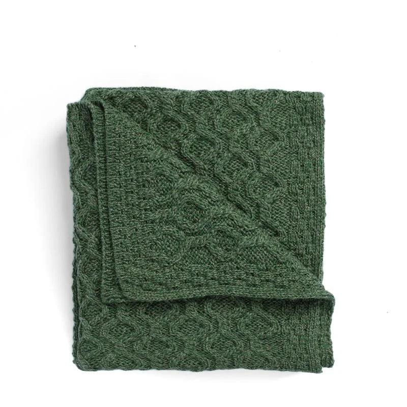 Diamond Pattern Throw - Meadow Green