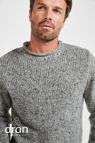 Donegal Tweed Roll Neck Sweater