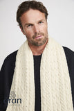 Aran Heritage Scarf - Cream