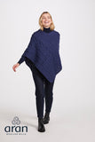 V-Neck Poncho - Ink Blue