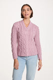 Ladies V-Neck Sweater - Pink