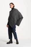 V-Neck Poncho - Charcoal