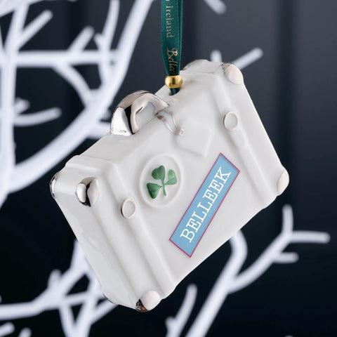 Belleek Classic Vintage Suitcase Hanging Ornament