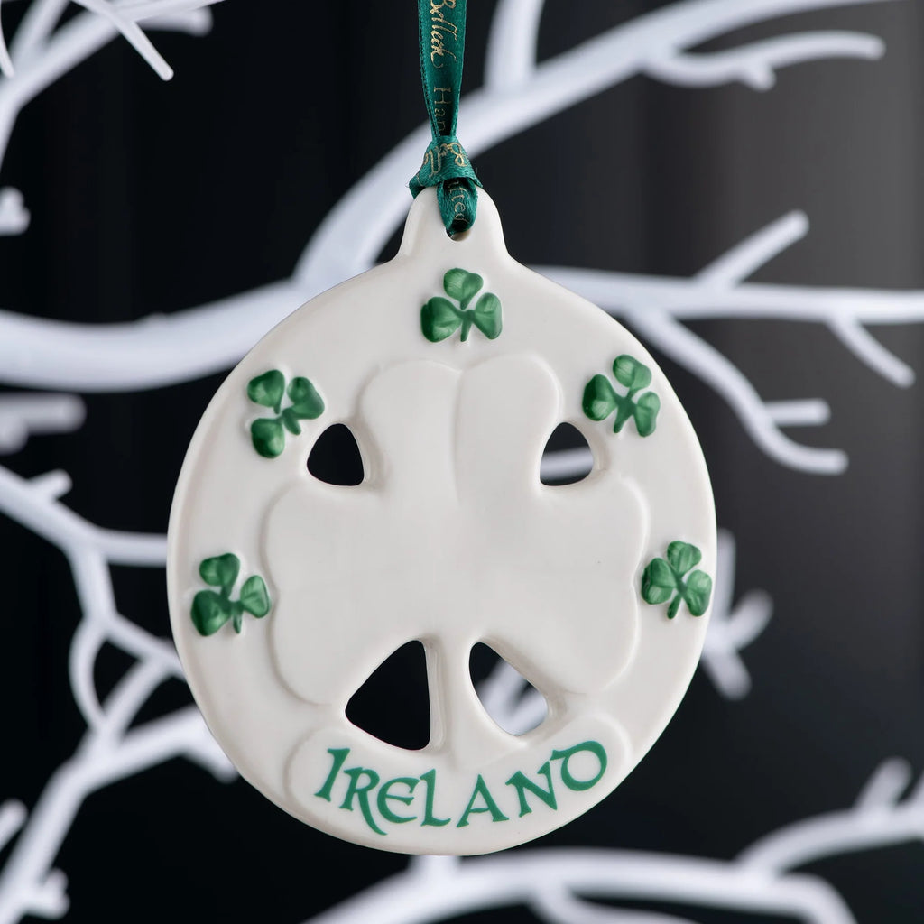 Belleek Classic Ireland Shamrock Ornament