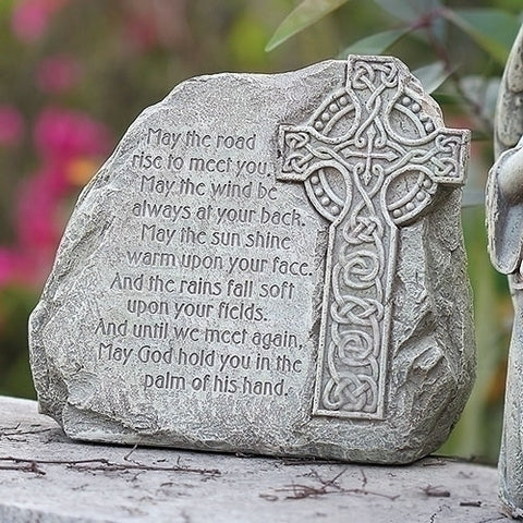 "May the Road Rise to Meet You" Irish Garden Cross