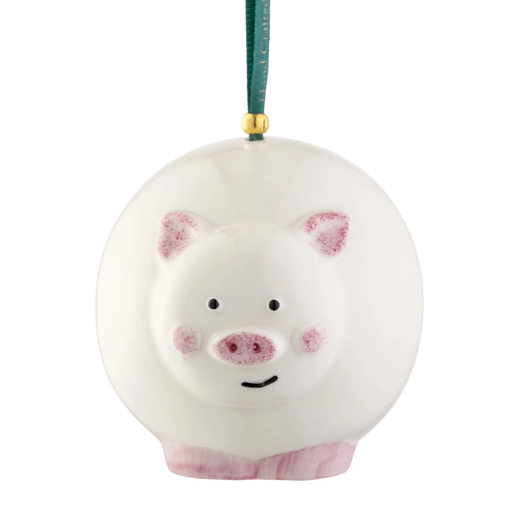 Belleek Classic Piggy Hanging Ornament