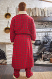 Red Tartan Fleece Lined Flannel Nightrobe